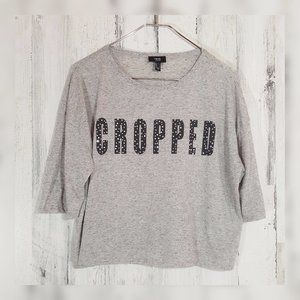 MNG JEANS cropped studded tee